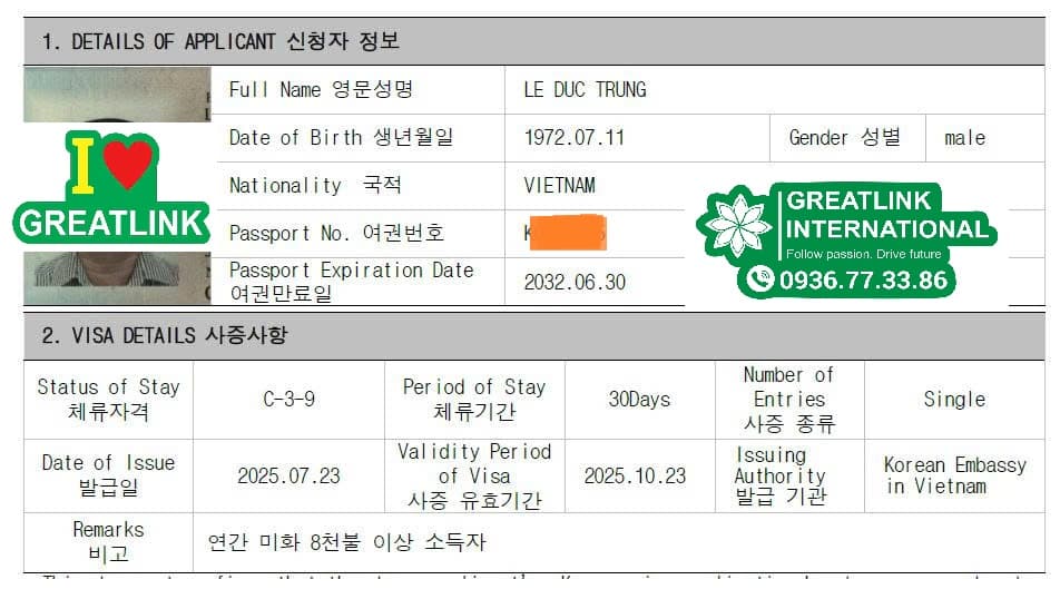 VISA ĐÃ VỀ (UPDATE)