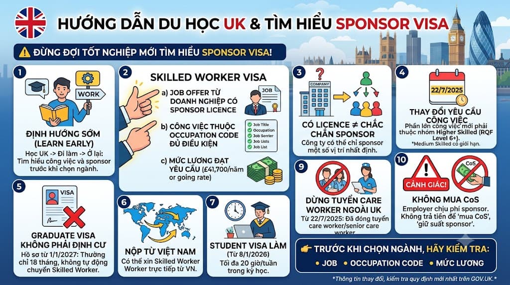 Studying in the UK in 2026: learn about visa sponsorship before graduation