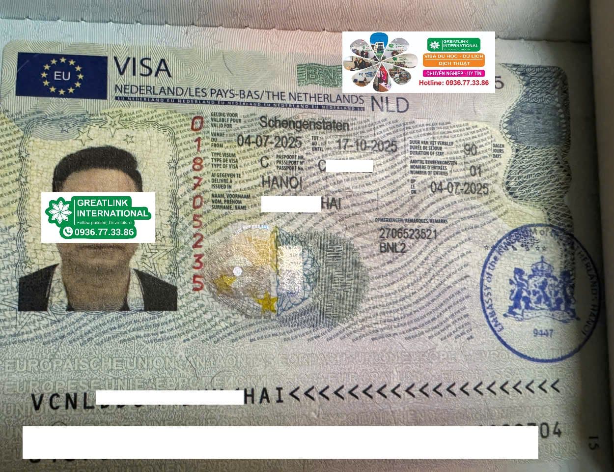 Visa Hà Lan mới nhất